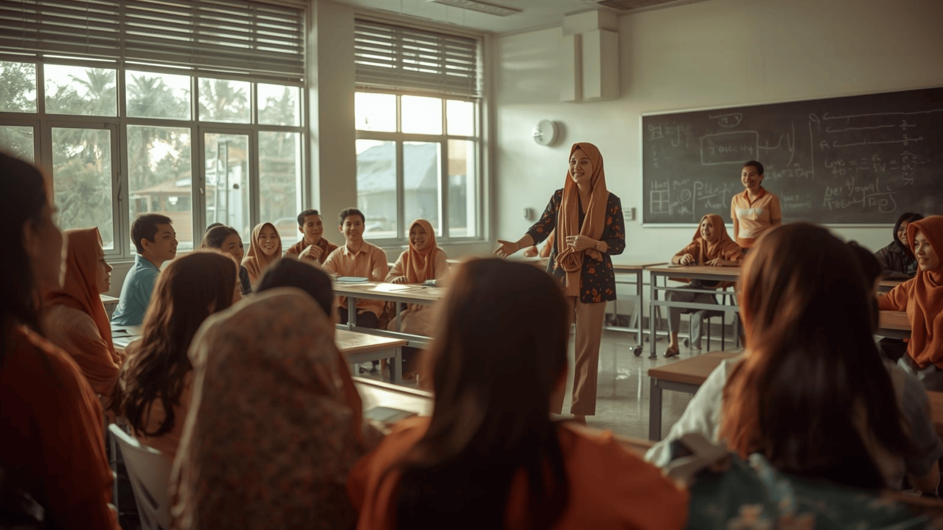 Diskusi aktif di kelas modern Indonesia
